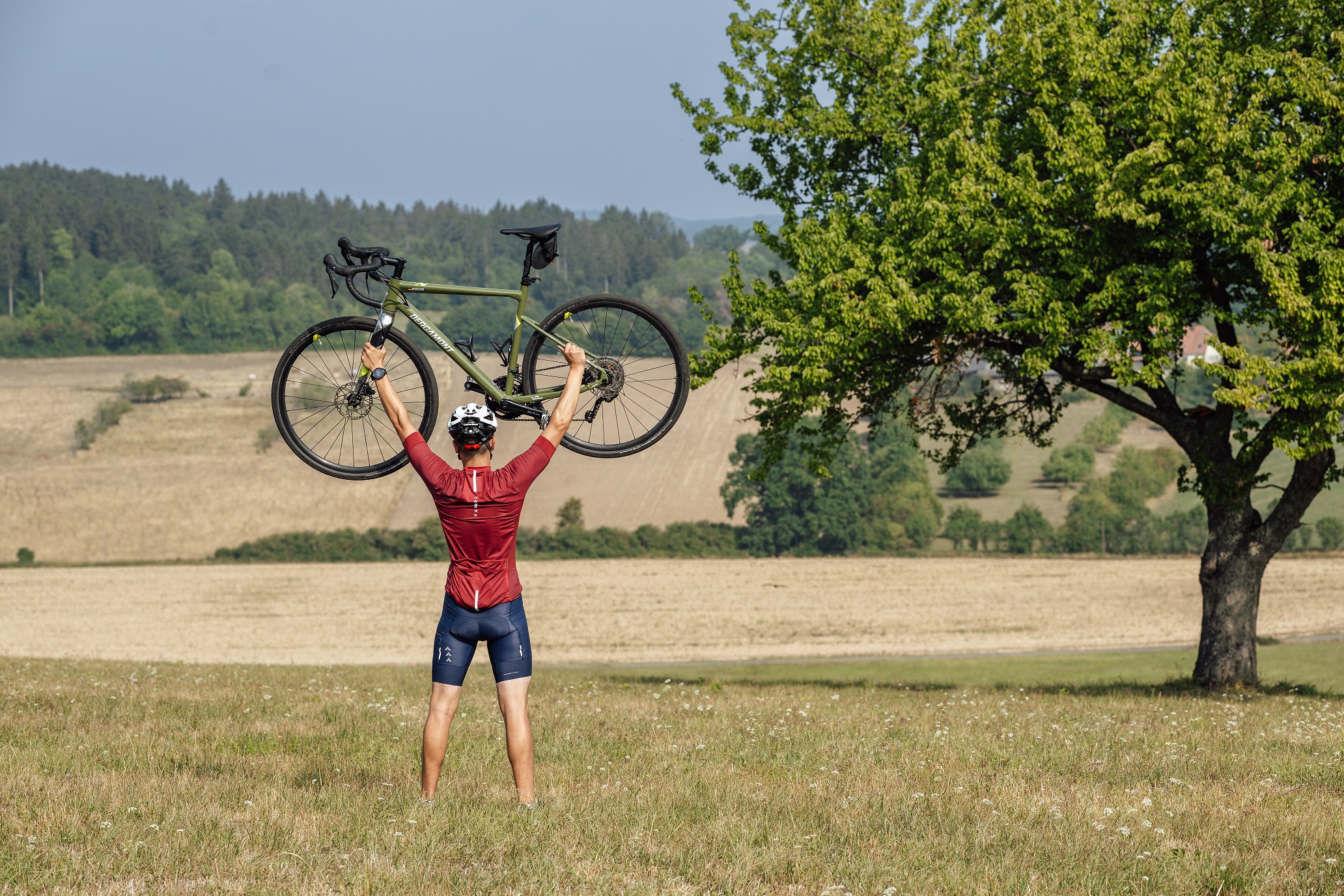 2022, Radfahrer in der Biosphäre Bliesgau